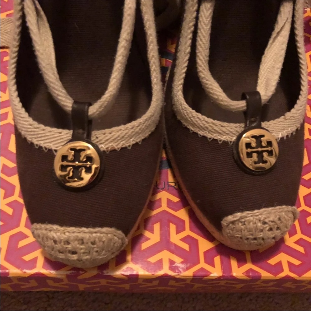 Tory Burch Espadrille heels sz 8